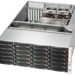 RN2424 NAS Storage Server Angled view with cover open