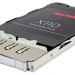 SanDisk SSD mounted in tray