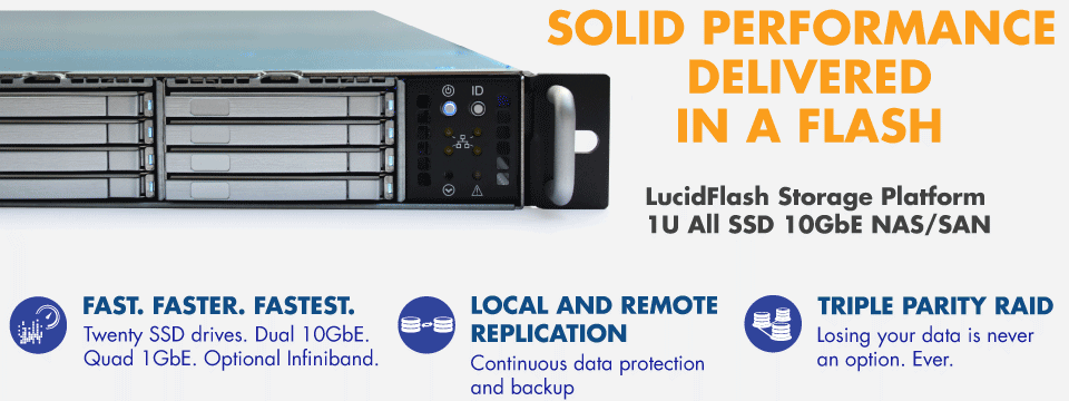 LucidFlash SS3120 All Flash Solid State NAS